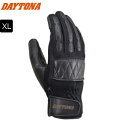 【ブラック/XL】 DAYTONA(デイトナ)HBG-065 カフェメッシュグローブ 19959 ゴートスキン タッチパネル対応 moto バイク用 通勤 通学...
