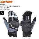Sサイズ 春夏 ブラック/ホワイト デイトナ(Daytona) コンフォートエアフロー メッシュグローブ DG-008 45902 バイク用 春夏 手のひら本革(ヤギ革) ハードプロテクター スマホ対応 通勤通学 ツーリング(2)