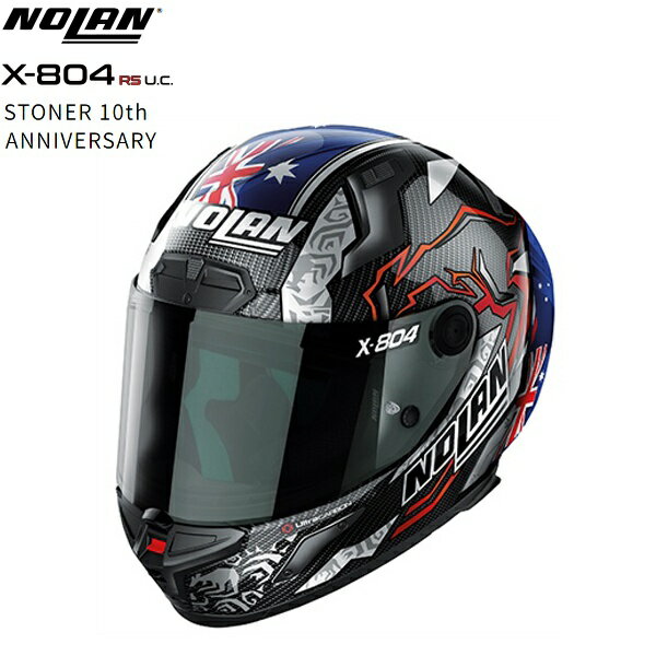 【8月上旬予定】送料無料 サイズM(57-58) NOLAN/ノーラン X-804RS ULTRA CARBON STONER 10th ANNIVERSARY/26 44331 フルフェイス ヘルメット レーシング Xシリーズ SG規格（MFJ公認） バイク用 moto 2輪 お買い物マラソン 開催