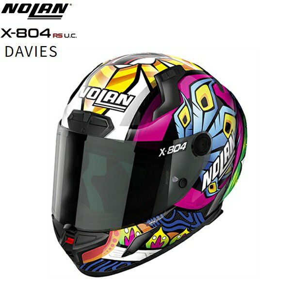 【8月上旬予定】送料無料 サイズM(57-58) NOLAN/ノーラン X-804RS ULTRA CARBON DAVIES/27 44335 フルフェイス ヘルメット レーシング Xシリーズ SG規格（MFJ公認） バイク用 moto 2輪 お買い物マラソン 開催