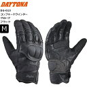 ブラック/Mサイズ 秋冬 デイトナ(Daytona) DG-013 コンフォートウインターグローブ 49090 バイク用 手のひら本革(ヤギ革) 防水 防風 ハードプロテクター スマホ対応