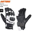 オータムセール ブラックホワイト/Mサイズ 秋冬 デイトナ(Daytona) DG-013 コンフォートウインターグローブ 49094 バイク用 手のひら本革(ヤギ革) 防水 防風 ハードプロテクター スマホ対応