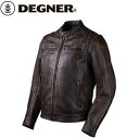 送料無料 【DEGNER】 デグナー 18SJ-6 ゴートレザージャケット ブラウン サイズXL バイク好き ギフト