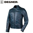 送料無料 【DEGNER】 デグナー 18SJ-6 ゴートレザージャケット ネイビー サイズL バイク好き ギフト