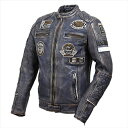 【送料無料】 【DEGNER】 デグナー 19WJ-13 ワックスシープレザージャケット ネイビー サイズL バイク好き ギフト お買い物マラソン 開催