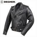 【送料無料】 【DEGNER】 デグナー 19WJ-15 カウレザーダブルジャケット ブラック サイズ2XL バイク好き ギフト お買い物マラソン 開催