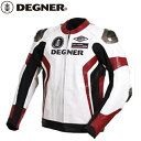 【送料無料】 【DEGNER】 デグナー 19WJ-19 レザーレーシングジャケット ホワイトレッド サイズL バイク好き ギフト お買い物マラソン 開催