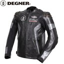 【送料無料】 【DEGNER】 デグナー 19WJ-19 レザーレーシングジャケット ブラックガンメタ サイズL バイク好き ギフト お買い物マラソン 開催