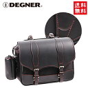 送料無料 DEGNER デグナー ナイロン サドル バッグ NB-100 ブラック-レッド 17L アメリカン ハーレー ボトルホルダー付 バイク好き ギフト