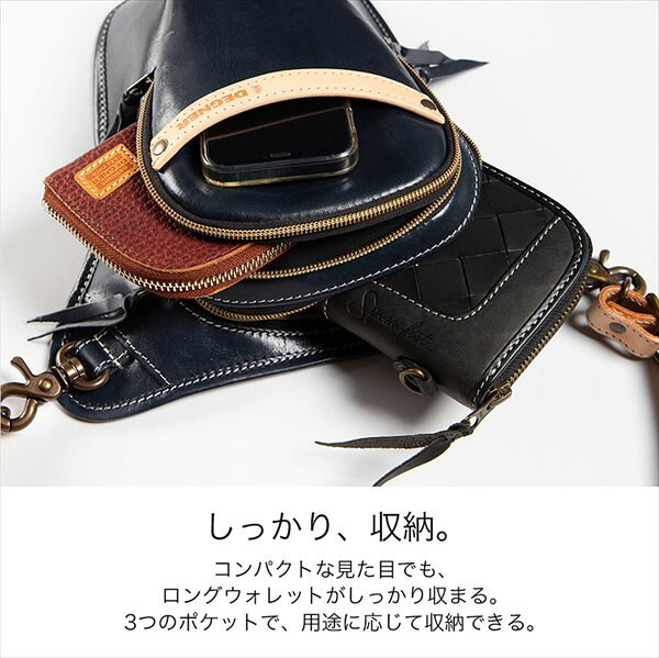 【送料無料】デグナー/DEGNER W-39A レザーホルスターバッグ ネイビー moto バイク...