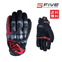 FIVE/ファイブ RS-C RED サイズM 人気 プロテクター カーボン ナックルシェル ライクラ素材 通気性 タッチスクリーン スマホ操作 ツーリング バ...