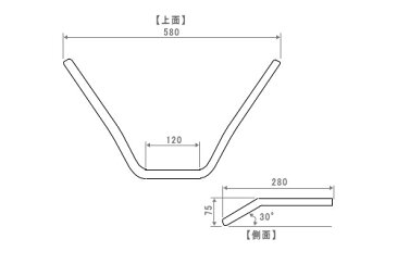 【セール特価】ハンドルバー【1年保証付】【ハンドル】【ハンドルパイプ】Bタイプ 絞りタイプ 汎用品【あす楽】