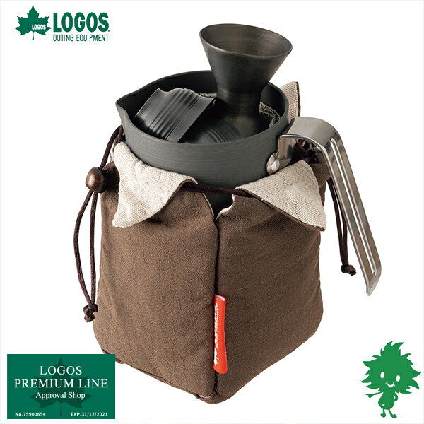 LOGOS ロゴス 携帯・アウトドア熱燗セット 81280308 2人用 秋冬キャンプ 収納巾着付き アルミ製 徳利 日本酒 2人用 熱燗 あつかん 晩酌 燗ポ...