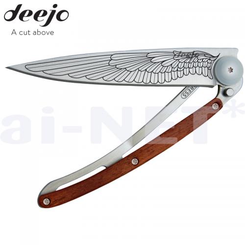 【セール特価】DEEJO/ディージョ tatoo 37g WING -ROSEWOOD 小型軽量ナイフ 【DJ-1305】 コンパクトナイフ 折りたたみナイフ 携帯ナイフ キャンプ用 フィッシング用【あす楽】【お買い物マラソン 開催】通販格安セール情報 楽天 通販