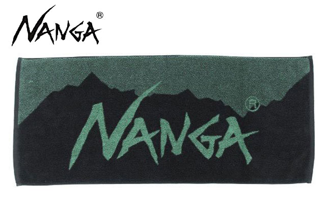 NANGA/ナンガ LOGO FACE TOWEL フェイスタオル タオル スポーツタオル 森 黒 forest black N1FT スポーツ アウトドア ジャガード織 ロゴ コーマ糸 今治タオル キャンプ アクティビティ ウズベ…