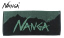 NANGA/ナンガ LOGO FACE TOWEL フェイスタオル タオル スポーツタオル 森 黒 forest black N1FT スポーツ アウトドア ジャガード織 ロゴ コーマ糸 今治タオル キャンプ アクティビティ ウズベキスタン長綿 立体ロゴ バイク好き ギフト