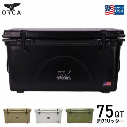 国内正規品 ORCA/オルカ クーラーボックス ORCA Black 75 Cooler(約71L) 大型クーラーBOX 保冷ボックス ブラック キャンプ アウトドア バーベキュー 海水浴 釣り ピクニック おしゃれクーラーボックス