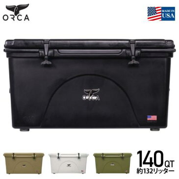 国内正規品 ORCA/オルカ クーラーボックス ORCA Black 140 Cooler (約132L) 大型クーラーBOX 保冷ボックス ブラック キャンプ アウトドア バーベキュー 海水浴 釣り ピクニック おしゃれクーラーボックス