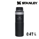 STANLEY/スタンレー 10-06439-066 クラシック真空ワンハンドマグII 0.47L 水筒 保冷 保温 魔法瓶 保冷 ステンレス マットブラック 黒 キャンプ インドア アウトドア かっこいい おしゃれ かわいい 車中泊 お買い物マラソン 開催