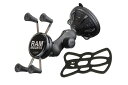 RAM MOUNTS(ラムマウント) Xグリップ&サクションベースセット スマートフォン用 テザー付 バイク好き ギフト