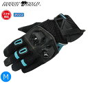 ブラックxシアン/Mサイズ ラフ&ロード RR8426 ジェットエアアドベンチャー メッシュ グローブ バイク用 moto ツーリング 通勤通学 スマホ対応 春夏