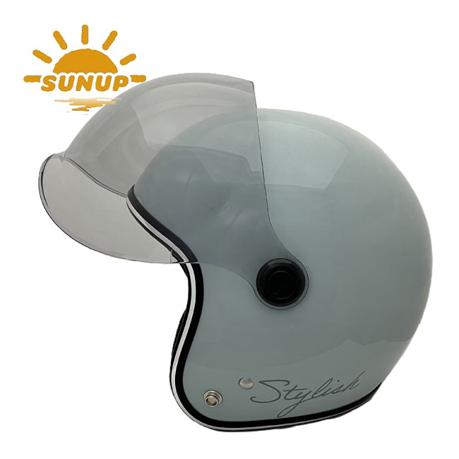 コーティング剤プレゼント SUNUP サンアップ オープンフェイスヘルメット SL-002 STYLISH タイリッジュ SKY MIST スカイブルー バイク用ヘルメット コーティングサービス 81108