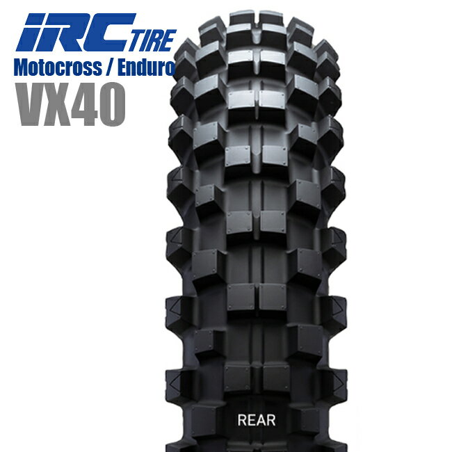 送料無料 IRC VX40F 110/100-18 18inch 64M WT リア用 321668 アイアールシー チューブタイプ 公道走行不可 レース用 RACE 次世代オフロードタイヤ バイク好き ギフト