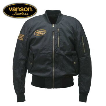 【特価品】【送料無料】VS18102S VANSON/バンソン 2018年 春・夏モデル NYLON JACKET/ナイロンジャケット ウエア【ブラック カーキ ベージュ ブルー】MA-1 ジャケット フライトジャケット ライダースウエア バイク ジャケット【プロテクター 装着可能】