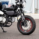 WW製/ワールドウォーク モンキー125 リムステッカー レッド rim-11_rd バイク用 蛍光色 ステッカー 夜間視認性アップ バイク好き ギフト