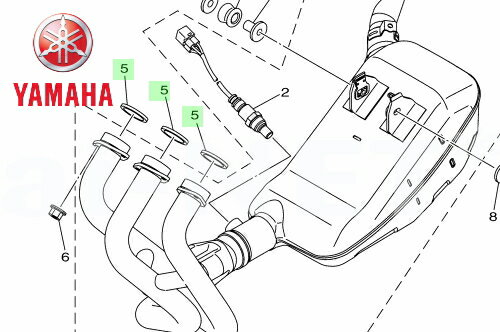 YAMAHA[ヤマハ］ 純正品【MT-09 TRACER(トレーサー)ABS】 ガスケットエキゾーストパイプ マフラーガスケット バイク好き ギフト お買い物マラソン 開催