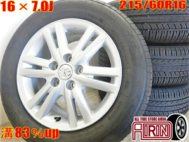 中古 215/60R16 タイヤホイール 4本セットZEETEX ZT1000 トヨタ マークX 純正 タイヤホイールセット120系 マークX などにタイヤ ホイール 16インチ サマータイヤ