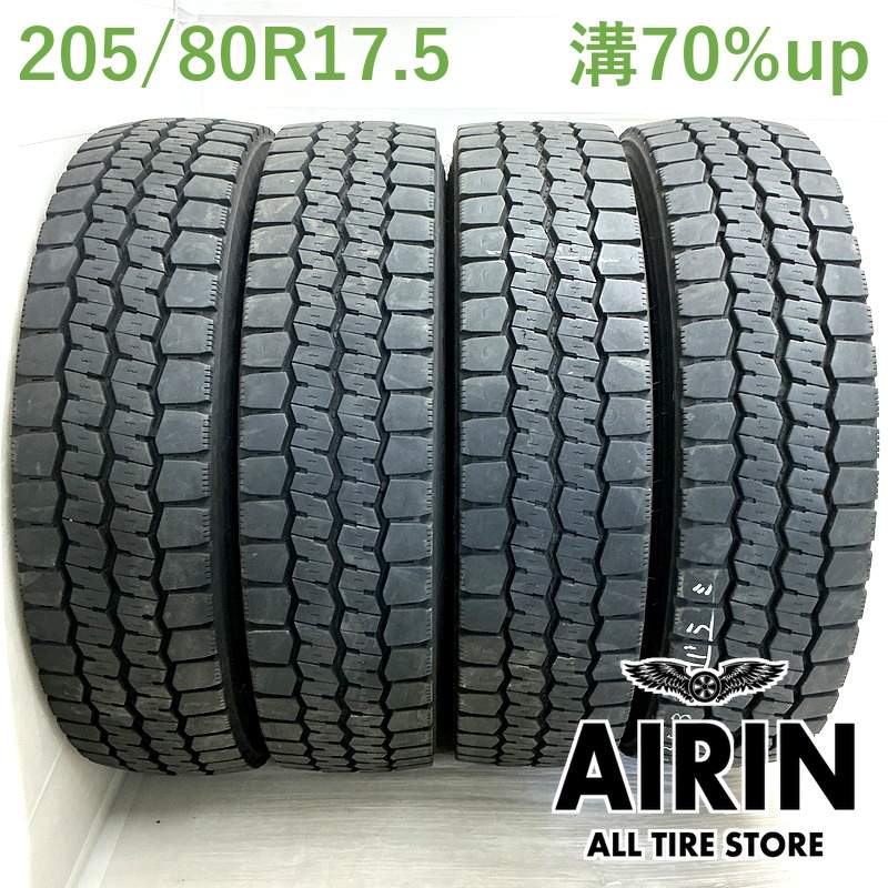 乐天商城 - 205/80R17.5 120/118N ダンロップ SPLT22 4本セット2024年製 残溝70% 中古タイヤ 17.5インチエルフ アトラス タイタン キャンター カゼット コンドル