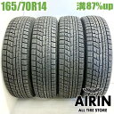 中古 165/70R14 ヨコハマ アイスガード6 IG60 4本セットアクア スペイド パッソ ヴィッツ マーチ ブーン中古タイヤ スタッドレスタイヤ 14インチ