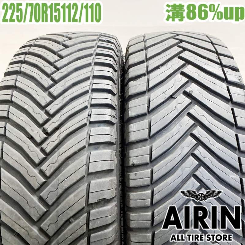中古 225/70R15 112/110R ミシュラン 2本セット日産 フロンティア マツダ Bシリーズ プジョー ボクサー..