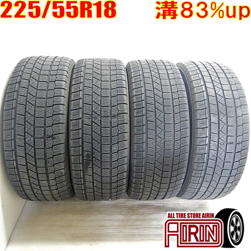 【マラソン限定ポイント10倍 16日まで】中古 225/55R18 KENDA ICE TEC NEO KR36 冬タイヤ 4本セット エクストレイル エルグランド スカイラインクロスオーバー アウトランダー デリカD 5 フォレスター中古タイヤ スタッドレスタイヤ 18インチ