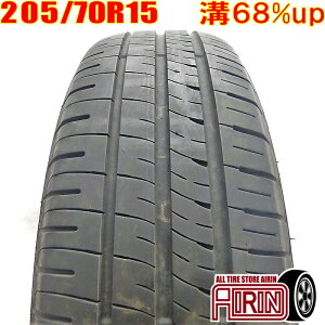 中古 205/70R15 DUNLOP ENASAVE EC204 夏タイヤ 1本 単品 ハイエース ジムニーシエラ フォレスター などに中古タイヤ サマータイヤ 15インチ