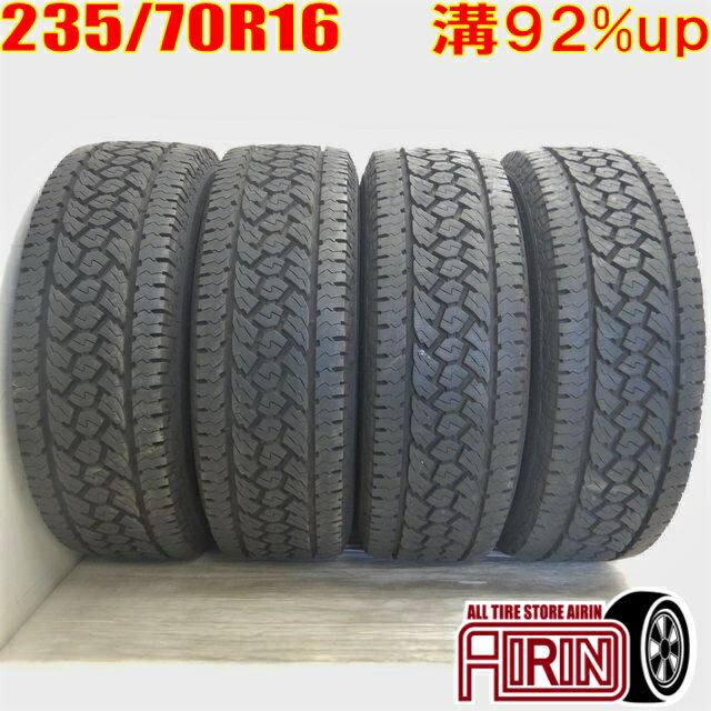 中古 235/70R16 GOODYEAR WRANGLER AT SILENTTRAC 夏タイヤ 4本セット三菱 デリカスペースギア マツダ トリビュート ジープ チェロキー レンジローバー シボレー ブレイザー 中古タイヤ サマータイヤ 16インチ