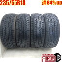 中古 235/55R18 ダンロップ ウインターマックスSJ8 4本セットレクサスNX RAV4 ハリアー ヴァンガード ティグアン 中古タイヤ スタッドレスタイヤ 18インチ