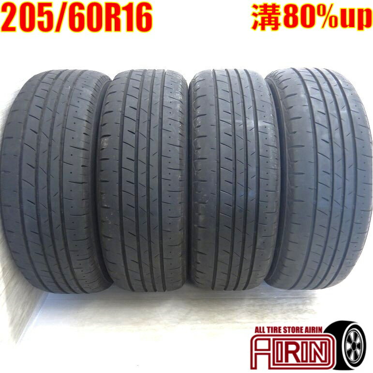 中古 205/60R16 ブリヂストン プレイズ PX-RV2 4本セットノア プリウスα ヴォクシー ステップワゴン ジューク アクセラ中古タイヤ タイヤ 16インチ