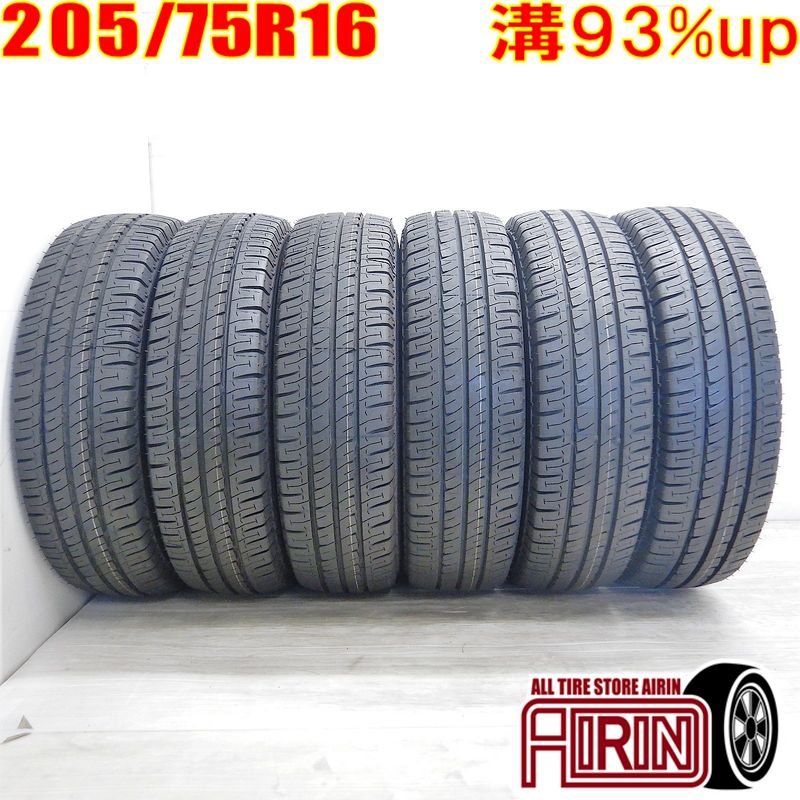 中古 205/75R16 8PR MICHELIN AGILIS 夏タイヤ トラック用 6本セットエルフ ダイナ トヨエース アトラス デュトロ タイタン キャンター中古タイヤ 中古トラックタイヤ サマータイヤ 16インチ