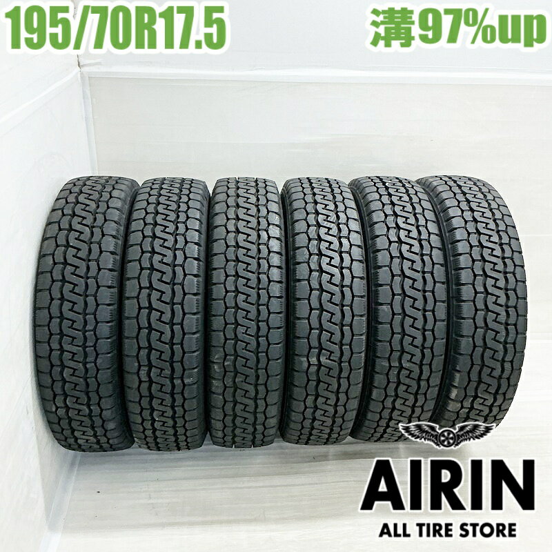 【楽天スーパーSALE限定 ポイント10倍 】中古 195/70R17.5 112/110L ブリヂストン エム810 夏冬タイヤ トラック用 6本セットダイナ中古タイヤ 中古トラックタイヤ 17.5インチ