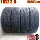 中古 11R22.5 14PR DUNLOP SP081 冬タイヤ トラック用 4本セット大型車中古タイヤ 中古トラックタイヤ スタッドレスタイヤ 22.5インチ