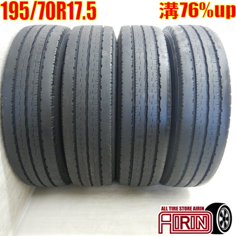 中古 195/70R17.5 112/110L ヨコハマ エルティー151アール 夏タイヤ トラック用 4本セットダイナ中古タイヤ 中古トラックタイヤ サマータイヤ 17.5インチ