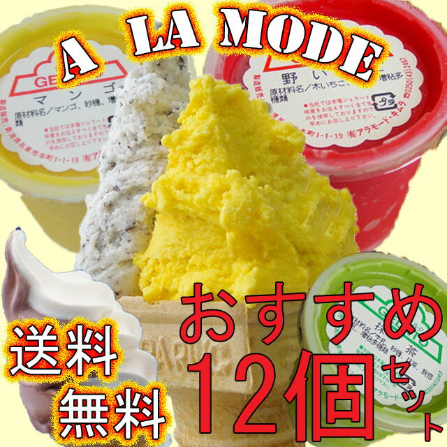 【送料無料(北海道、九州、離島対象外）】素材を生かした手づくり12個セット♪【170mlカップ×12】「お中元」「500円OFFクーポン」「アイスクリーム」「ジェラート」「アイス」「アラモードキムラ」」「ギフト」「通販」【スイーツ】【楽ギフ_のし宛書】「あす楽」