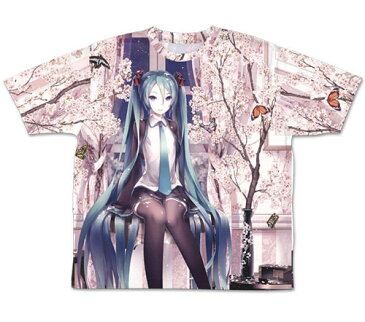 【SALE 対象商品】初音ミク cherry blossoms 両面フルグラフィックTシャツ COSPA 公式 L XLサイズ