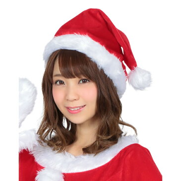 サンタ帽子 赤 白 黒 青 緑 黄色 ピンク 紫 オレンジ クリスマス コスプレ サンタクロース コスチューム Xmas 衣装
