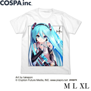 初音ミク フルカラーTシャツ takeponVer. WHITE L COSPA 公式 M L XLサイズ