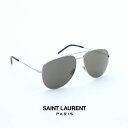 楽天AMALFI【レアもの】HEDI SLIMANE エディ・スリマン 最終コレクション SAINT LAURENT EYEWEAR CLASSIC 11 アビエーターサングラス　ティアドロップサングラス （シャイニーシルバー／スティール製／スモークレンズ）419695Y99108103