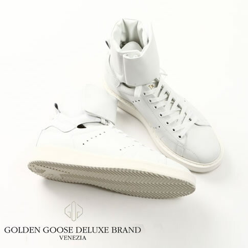 【CLEARANCE 2024】GOLDEN GOOSE / ゴールデングース ハイカット スニーカーHI.STARTER SNEAKERS IN CALF LEATHER STARTER WHITE g29ms102-a1