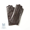 メローラ / MEROLA GLOVES メローラ 手袋 国内正規別注品 新作限定メローラ グローブ ラムナッパxカシミアライナー オイルフィニッシュ加工 ハンドメイド手袋 me029001-70 ダークブラウン